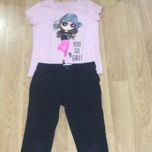 T shirt and a black jean